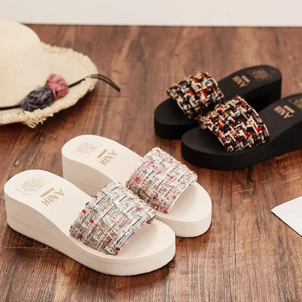 2 Pcs Women's Light Weight Flip Flop Sandals Summer Slippers - NW2056 - Tuzzut.com Qatar Online Shopping