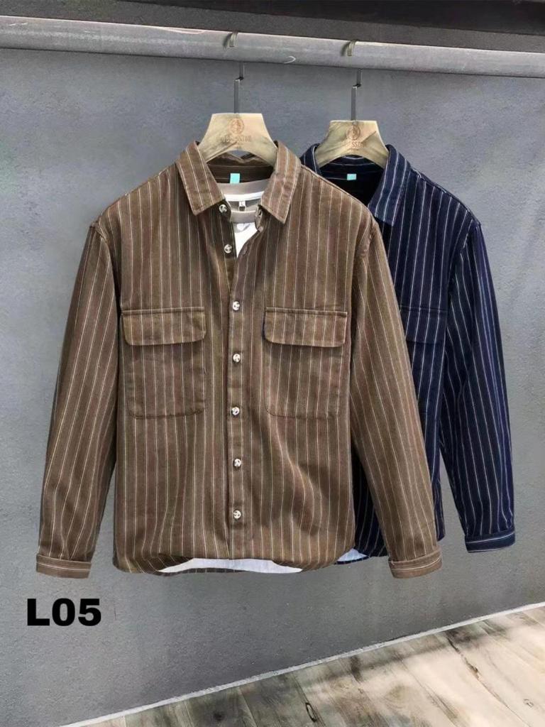 Men's Oversized Full Sleeve Chic Korean Style Shirt L05 Men's Oversized Full Sleeve Chic Korean Style Shirt L05