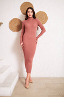 Turkish Winter Long High Neck Sweater - T800 - Tuzzut.com Qatar Online Shopping