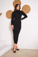 Turkish Winter Long High Neck Sweater - T800 - Tuzzut.com Qatar Online Shopping