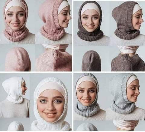 Knitted Hijab Beanie Hat Cap Knitted Hijab Beanie Hat Cap