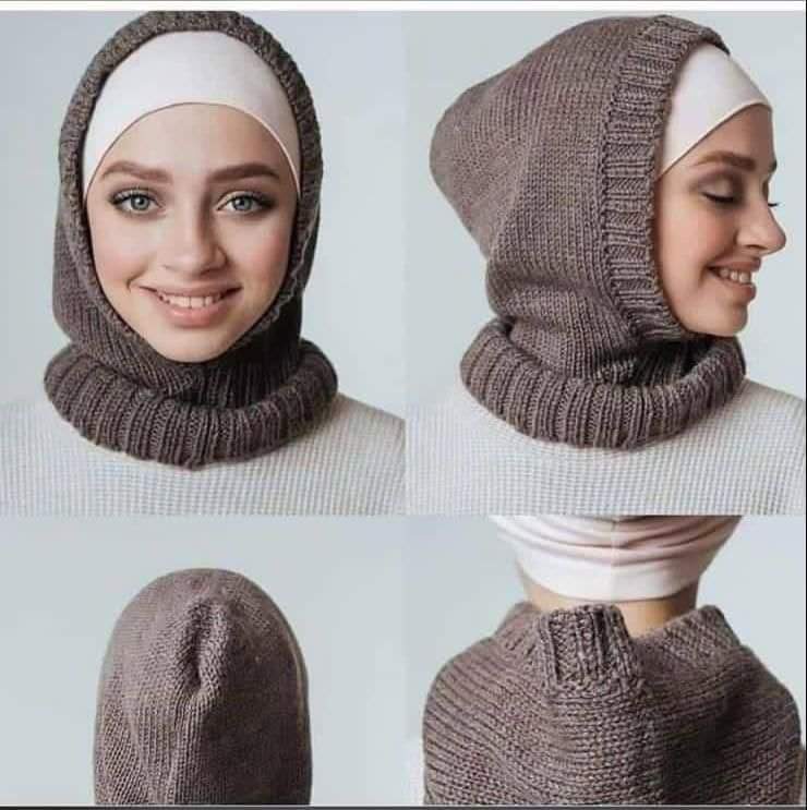 Knitted Hijab Beanie Hat Cap Knitted Hijab Beanie Hat Cap