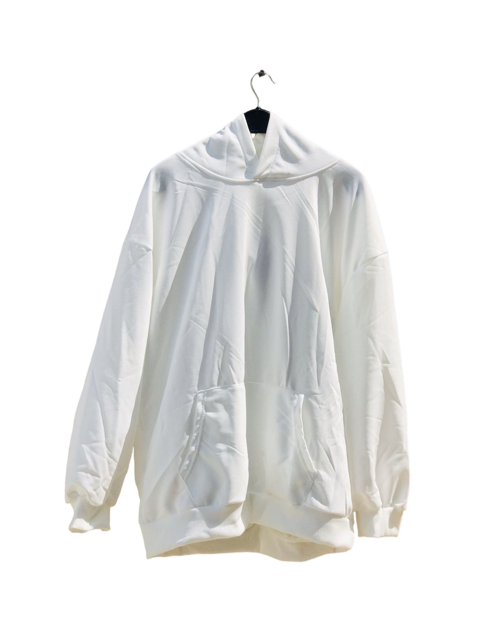 Back Printed Chest Cut Pullover White Hoodie S4732448 Back Printed Chest Cut Pullover White Hoodie S4732448