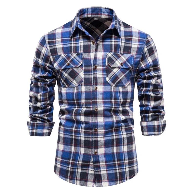Men's Blue Color Check Full Sleeve Shirt X4658268 Men's Blue Color Check Full Sleeve Shirt X4658268