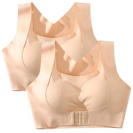 1 Pc Seamless Front Buckle Support Bra Womens Full Coverage Front Closure Wire Free Back Support Posture Bra S207890 1 Pc Seamless Front Buckle Support Bra Womens Full Coverage Front Closure Wire Free Back Support Posture Bra S207890
