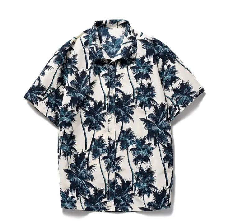 Mens Beach Shirts Camisa Social Masculina Fashion Brand Floral Shirt Men Slim Fit Short Sleeve Hawaiian Shirt Male Chemise S1299772 - Tuzzut.com Qatar Online Shopping