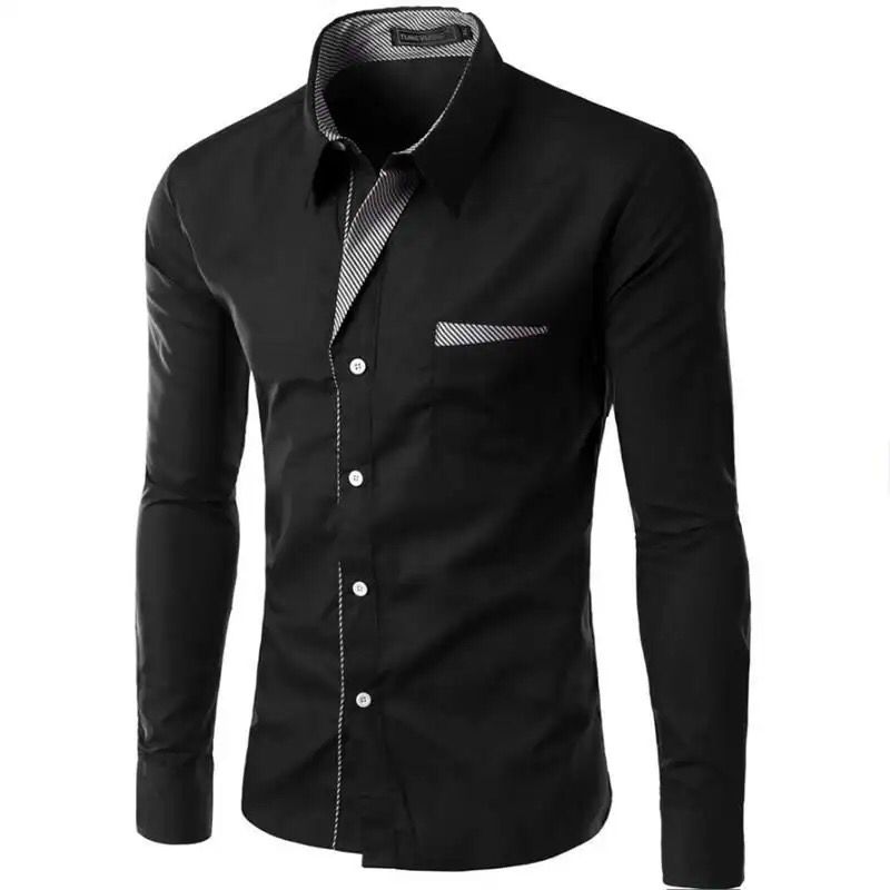 Men's Printed Casual Shirts Fashion Open Lining Retro Shirts Lapel Long Sleeve Shirts S4449840 - Tuzzut.com Qatar Online Shopping