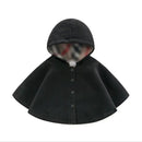 NEW winter fashion kids baby girl clothes cape pattern black red cotton hooded plaid style Coat jackets baby girls cape cloaks S4609100 - Tuzzut.com Qatar Online Shopping