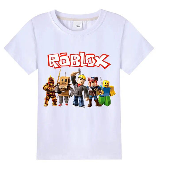 Boys Girls Kids Roblox Cartoon Anime 3d Printing Short Sleeved New Design  Fashion T-shirts