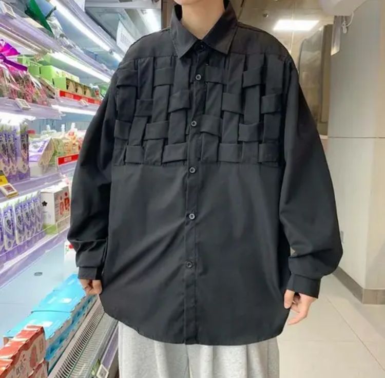 Shirts Men Long-sleeve Chic Solid Loose All-match Summer Breathable Fashion Streetwear Cool Teens Simple Youth Ins Casual Daily S4627801 Shirts Men Long-sleeve Chic Solid Loose All-match Summer Breathable Fashion Streetwear Cool Teens Simple Youth Ins Casual Daily S4627801