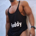 Men's Gym Workout Bodybuilding Tank Tops Cotton Y Back Fitness Print Singlet Tee S3097384 - Tuzzut.com Qatar Online Shopping