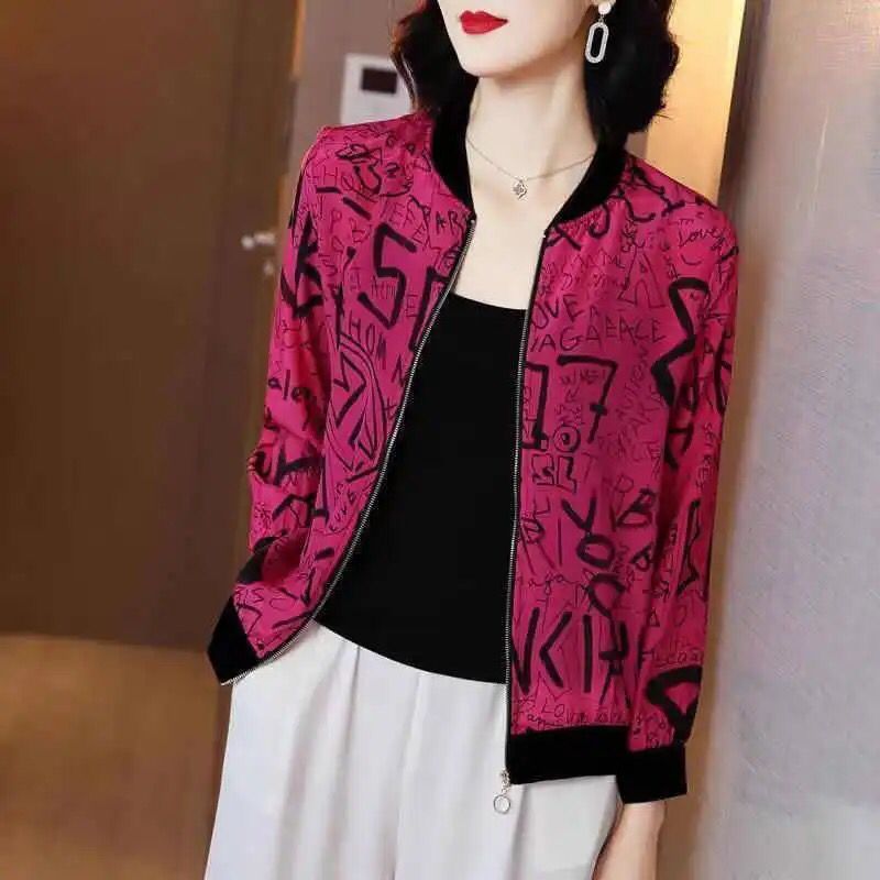 Chiffon Long-sleeved Cardigan Jacket Spring Summer Thin Women's Clothing New Baseball Uniform Short Sunscreen Coat X3362640 Chiffon Long-sleeved Cardigan Jacket Spring Summer Thin Women's Clothing New Baseball Uniform Short Sunscreen Coat X3362640