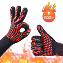 BBQ Gloves High Temperature Resistance Oven Mitts 500 800 Degrees Fireproof Barbecue Heat Insulation Microwave Oven Gloves S3606464 - Tuzzut.com Qatar Online Shopping