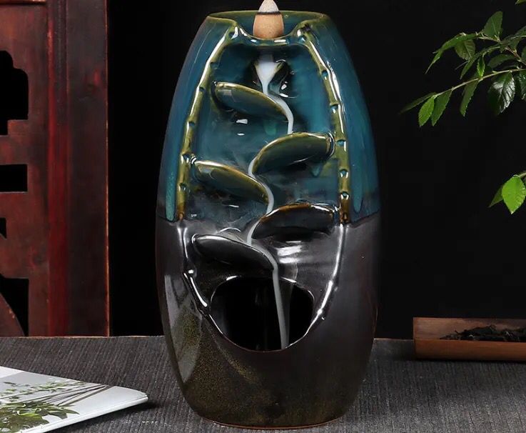 Achieve success one way or another Backflow Incense Burner Ceramic Crafts living room Ornaments Home Decor Cone Censer S4550502 - Tuzzut.com Qatar Online Shopping