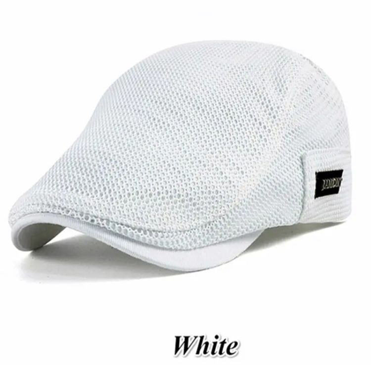 Men's Casual Hat Berets Cotton Caps For Spring Summer Autumn Cabbie Flat Cap Breathable Mesh Newsboy Beret Ivy Cap S4553826 - Tuzzut.com Qatar Online Shopping