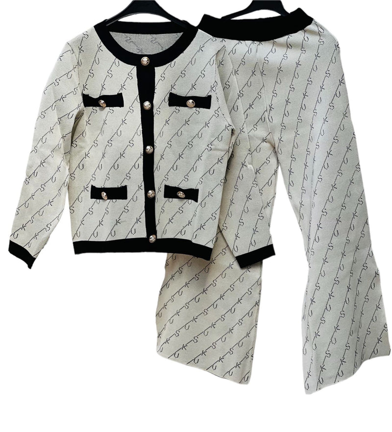 2 PCS Women's Fashion Top & Pant Set 168539 - Tuzzut.com Qatar Online Shopping