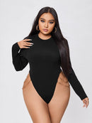 Plus Chain Detail High Cut Bodysuit S4718105 - Tuzzut.com Qatar Online Shopping