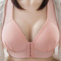 Front Closure Bras For Women Comfortable Wireless Bralette Big Breast Gather Push Up Bra Underwear C D Cup Large Size Lingerie S418741 - Tuzzut.com Qatar Online Shopping