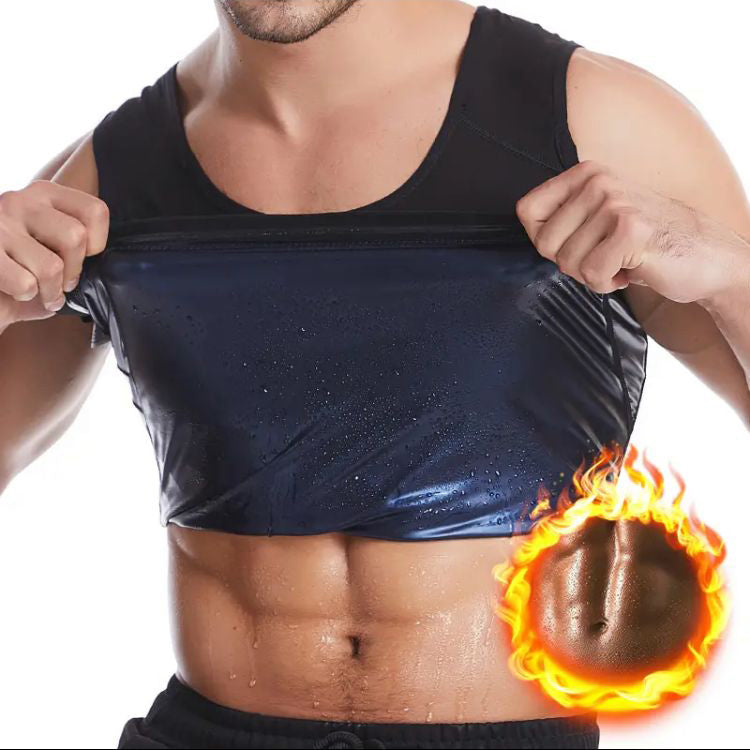 Men Neoprene Sweat Sauna Vest  Body Shaper Waist Trainer Slimming Compression Shapewear Corset Reductor De Abdomen Corset Top X2034717 - Tuzzut.com Qatar Online Shopping