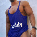 Men's Gym Workout Bodybuilding Tank Tops Cotton Y Back Fitness Print Singlet Tee S3097384 - Tuzzut.com Qatar Online Shopping