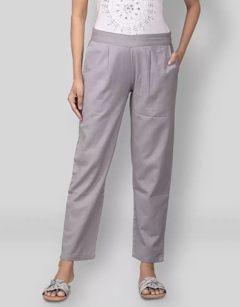 Women's Fashion Loose Fit Cotton Pant S3248678 - Tuzzut.com Qatar Online Shopping