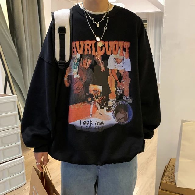 Vintage America Men O-neck Sweater Hip Hop Rapper Printed Letter Fashion Long Sleeve All-match Young Street Casual Men Pullover S3522954 Vintage America Men O-neck Sweater Hip Hop Rapper Printed Letter Fashion Long Sleeve All-match Young Street Casual Men Pullover S3522954