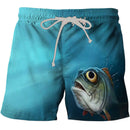 Fashion hot Summer Men's Shorts Funny Fish 3D Surfing Short Beach Short Men Casual Quick Dry Sports Pants Swimwear beachwear X1713666 - Tuzzut.com Qatar Online Shopping