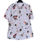 Men's Fashion White Collar Printed Shirt X1597175 - Tuzzut.com Qatar Online Shopping