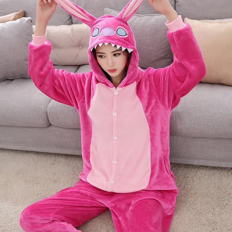 Flannel Unicornio Onesie Adults Animal Pijama Stitch Pajamas Women Cosplay Cartoon Pyjama Totoro Panda Onesies Sleepwear S2696035 - Tuzzut.com Qatar Online Shopping