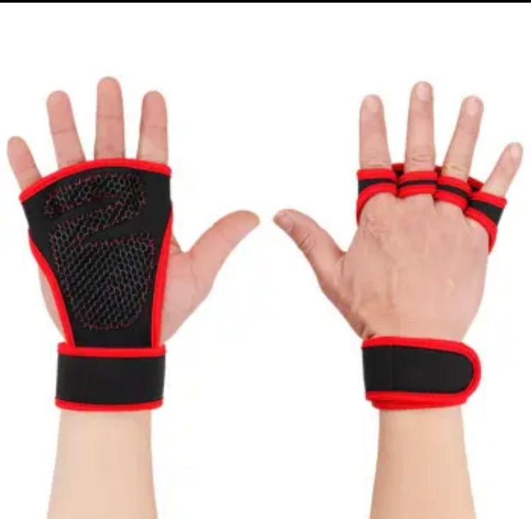 Weight Lifting Training Gloves for Women Men Fitness Sports Body Building Gymnastics Grips Gym Hand Palm Wrist Protector Gloves S739848 - Tuzzut.com Qatar Online Shopping