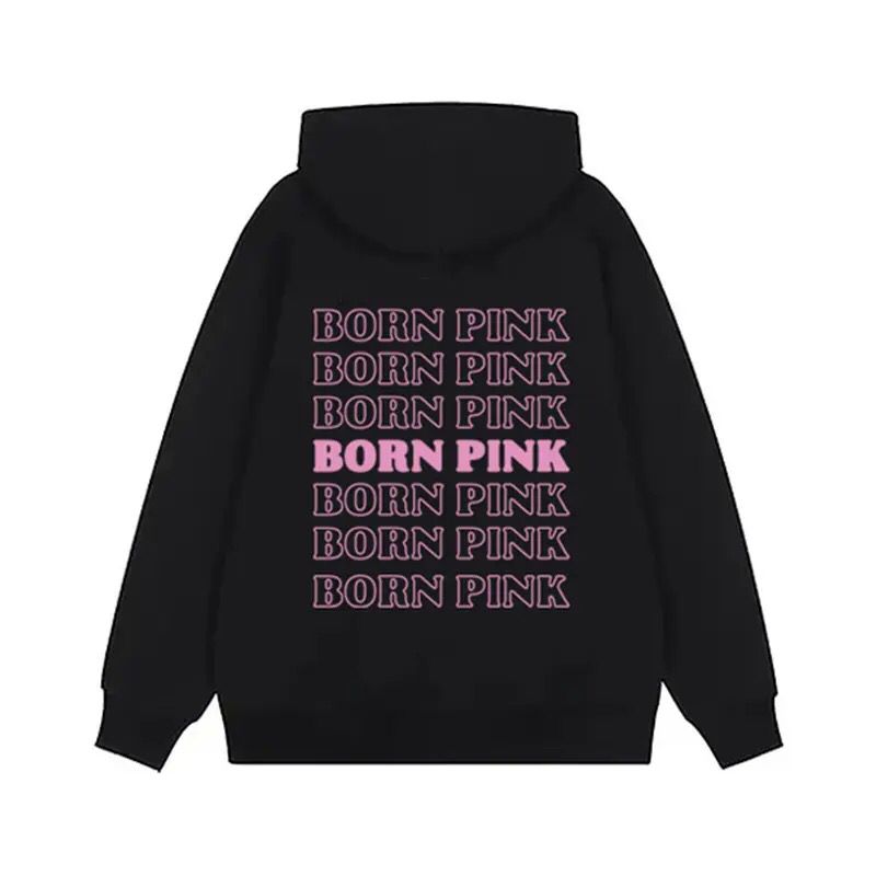 Mens Womens Hoodie Spring Korean Style Hooded Pullover Black Pink Print Autumn Oversized Swearshirt Streetwear S4788944 - Tuzzut.com Qatar Online Shopping