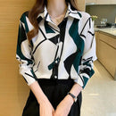 ZANZEA Women Long Sleeve Tops Tees  Spring Summer Printed Shirts Casual Loose Chemise Oversized Office Lady Blusa Femininas S4340836 - Tuzzut.com Qatar Online Shopping