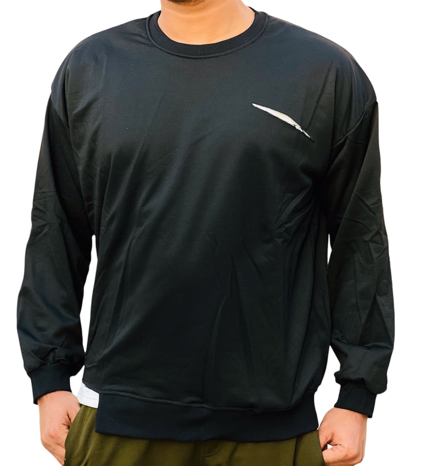 Men's Fashion Full Sleeve Black T-Shirt X3073759 Men's Fashion Full Sleeve Black T-Shirt X3073759