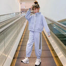 New Girls Sport Jackets & Sweatpants Sports Suit Spring & Autumn Cotton Sweatshirt Pants Sets for Toddler Teen Girls S4660661 - Tuzzut.com Qatar Online Shopping
