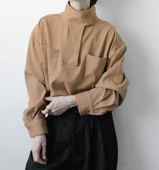 Korean Men's Long Sleeve Thickened Shirt Autumn Loose Workwear Pullover Casual Japan Style Tops S4384049 Korean Men's Long Sleeve Thickened Shirt Autumn Loose Workwear Pullover Casual Japan Style Tops S4384049
