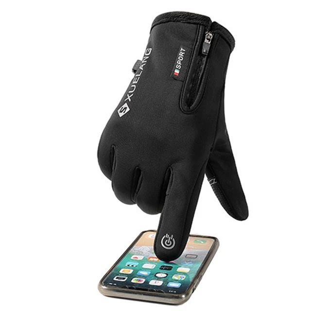 Motorcycle Gloves Moto Gloves Winter Thermal Fleece Lined Winter Waterproof Touch Screen Non-slip Motorbike Riding Gloves S4710311 - Tuzzut.com Qatar Online Shopping