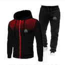 Spring Autumn New Brand Sports Printed Hoodie Set For Men Luxury Fleece Zip Casual Designer Sportswear Men's Suits Clothing S4479063 - Tuzzut.com Qatar Online Shopping