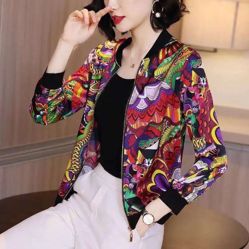 Chiffon Long-sleeved Cardigan Jacket Spring Summer Thin Women's Clothing New Baseball Uniform Short Sunscreen Coat X3362640 Chiffon Long-sleeved Cardigan Jacket Spring Summer Thin Women's Clothing New Baseball Uniform Short Sunscreen Coat X3362640
