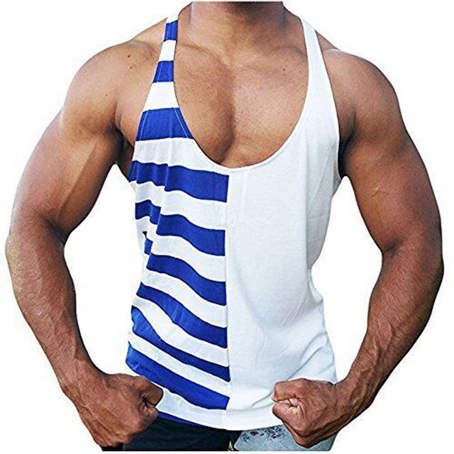Male Singlet Fitness Sportwear Jogging Running Vests S1831040 - Tuzzut.com Qatar Online Shopping