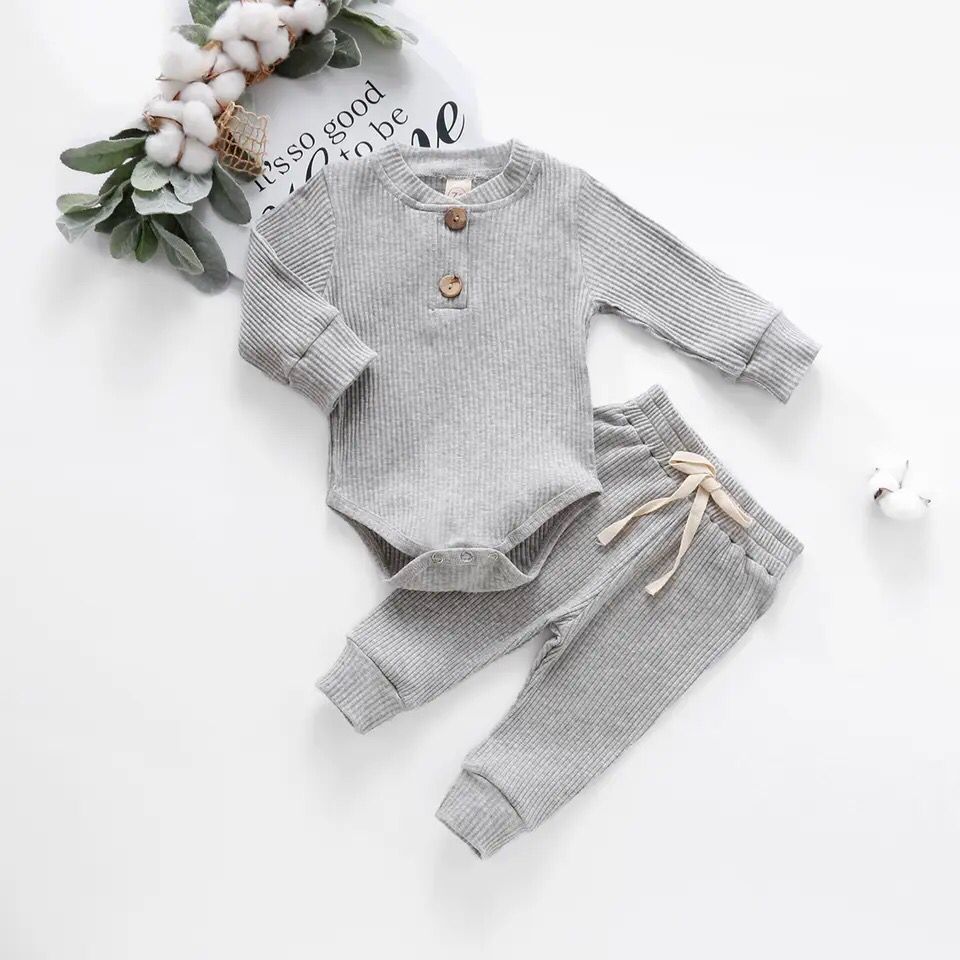 Infant Newborn Baby Girl Boy Spring Autumn Ribbed/Plaid Solid Clothes Sets Long Sleeve Bodysuits + Elastic Pants 2PCs Outfits X3921663 Infant Newborn Baby Girl Boy Spring Autumn Ribbed/Plaid Solid Clothes Sets Long Sleeve Bodysuits + Elastic Pants 2PCs Outfits X3921663
