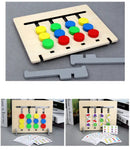 Kids Montessori Educational Wooden Toys Four Colors and Fruit Double Sided Pairing With Card Children Logical Reasoning Game Toy S4753446 - Tuzzut.com Qatar Online Shopping