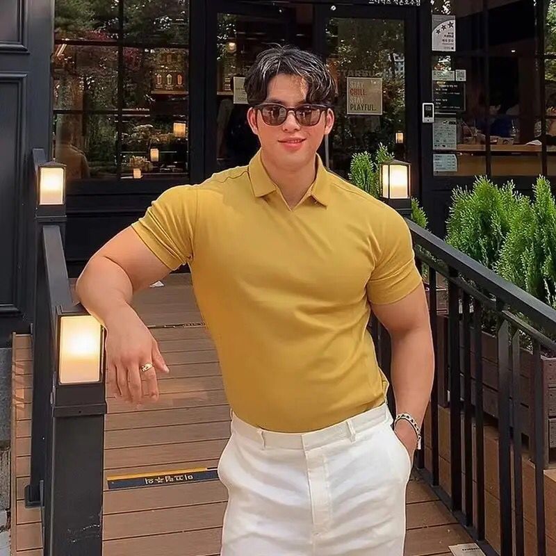 Men's new short-sleeved, comfortable and beautiful, versatile, summer Collar T-Shirt S4688696 Men's new short-sleeved, comfortable and beautiful, versatile, summer Collar T-Shirt S4688696