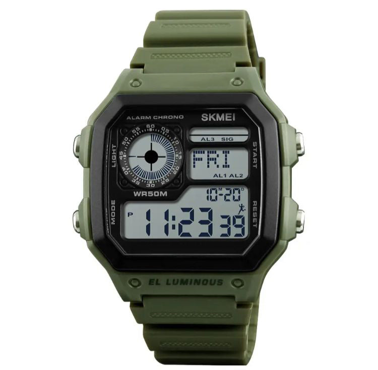 New Multifunctional Male Outdoor Sports Electronic Fashion Waterproof Step Counter Men's Watch S59671 - Tuzzut.com Qatar Online Shopping