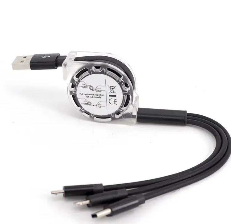 3 in 1 Retractable Multi charger Charging Cable X3105905 3 in 1 Retractable Multi charger Charging Cable X3105905