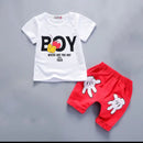 Baby Boy Clothes Sets Newborn Baby Cotton T-shirt Tops +Shorts X4552428 - Tuzzut.com Qatar Online Shopping