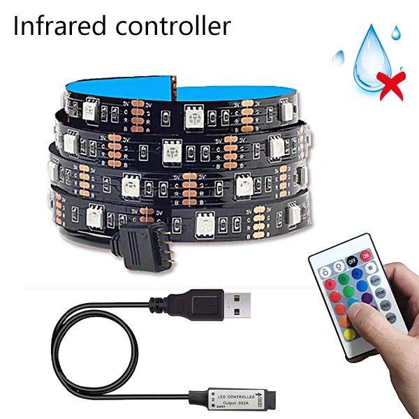 LED Strip Light for RGB Luces Led Light Strip with Monitor Backlight 5V USB Powered Room Decoration X2018333 - Tuzzut.com Qatar Online Shopping