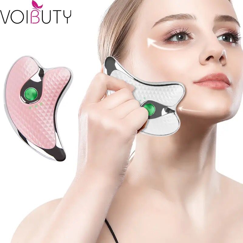 Face Neck Guasha Massager Face Wrinkle Removal Device Body Slimming Massager Electirc Facial Skin Beauty Care Scraping Tool S4570277 - Tuzzut.com Qatar Online Shopping
