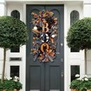 Halloween simulation wreath door hanging wreath ghost festival scary pumpkin wreath house number garden decoration pendant S4007156 - Tuzzut.com Qatar Online Shopping