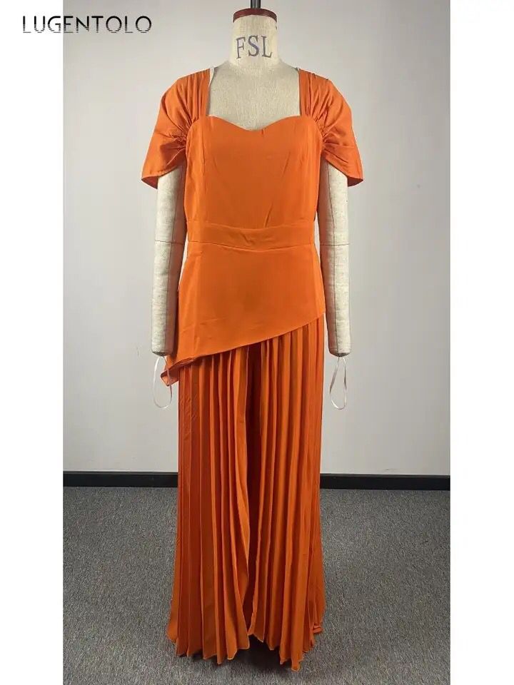 Womens Short Pressed Orange Big Swing Jumpsuit 532930 L Womens Short Pressed Orange Big Swing Jumpsuit 532930 L