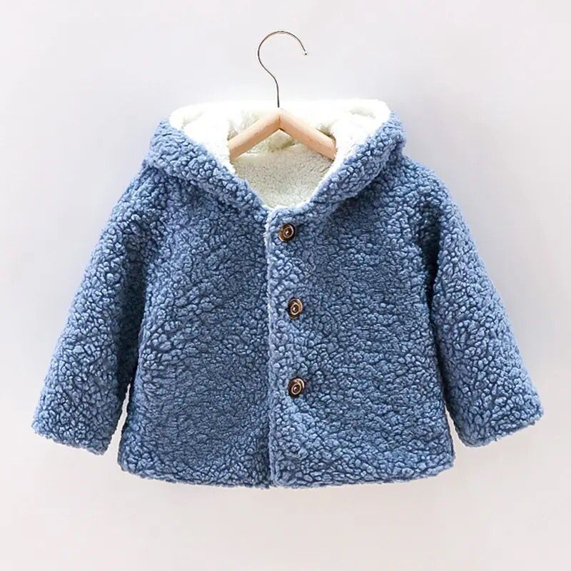 Baby Kids Coats Winter Thicken Wool Hooded Jacket For Infant Outerwear Toddler Boys Clothes Children Jacket Girl Coats X4215705 - Tuzzut.com Qatar Online Shopping